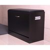 Basicwise Black Wooden Fold-out Shoe Organizer - Shoe Storage Bench with Leather Cushion QI003384